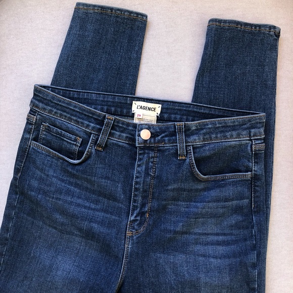 L’AGENCE Marguerite High Rise Skinny Jean Dark Vintage Wash - Picture 5 of 9